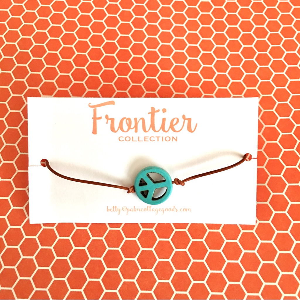 Leather &Turquoise Frontier Collection Bracelet.